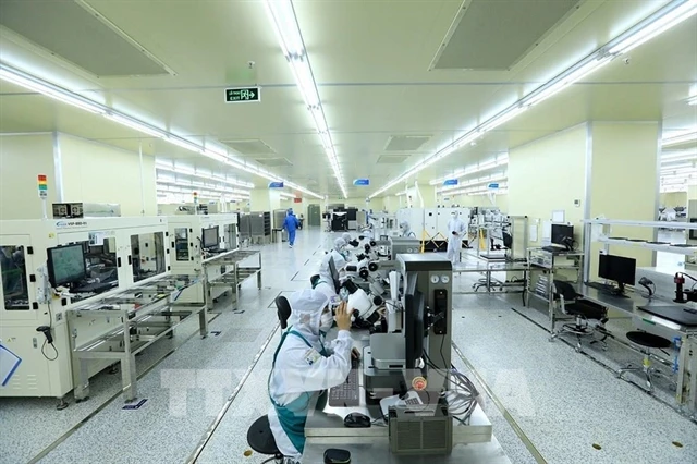 Hana Micron Vina Co Ltd, wholly invested by the Republic of Korea, in Bac Giang province. (Photo: VNA)