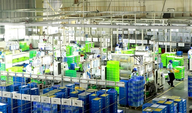 A production line of Ohashi Tekko Vietnam Company in Vinh Phuc province. (Photo: VNA)