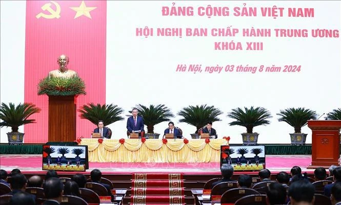 President To Lam is elected as General Secretary of the Party Central Committee at a meeting convened in Hanoi on August 3 by the Party Central Committee. (Photo: VNA)