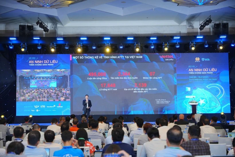 At a seminar on data security in cyberspace (Photo: VietnamPlus)