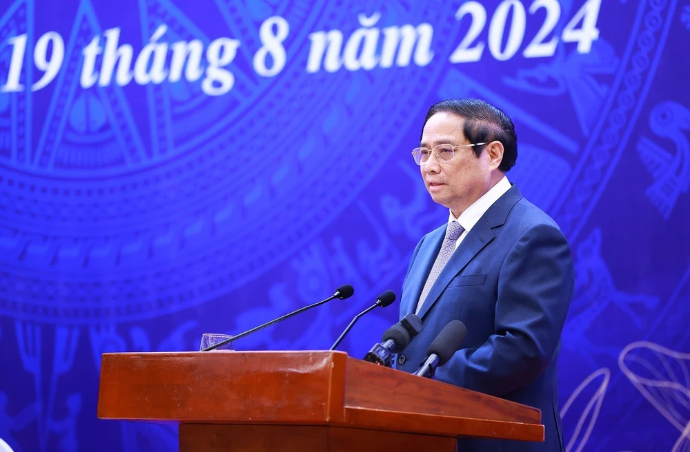 Prime Minister Pham Minh Chinh addresses the conference (Photo: VNA)