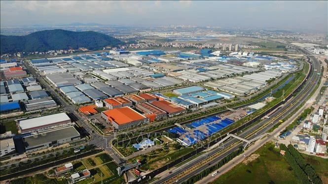 An overview of Van Trung industrial park in Viet Yen District, Bac Giang province (Photo: VNA)