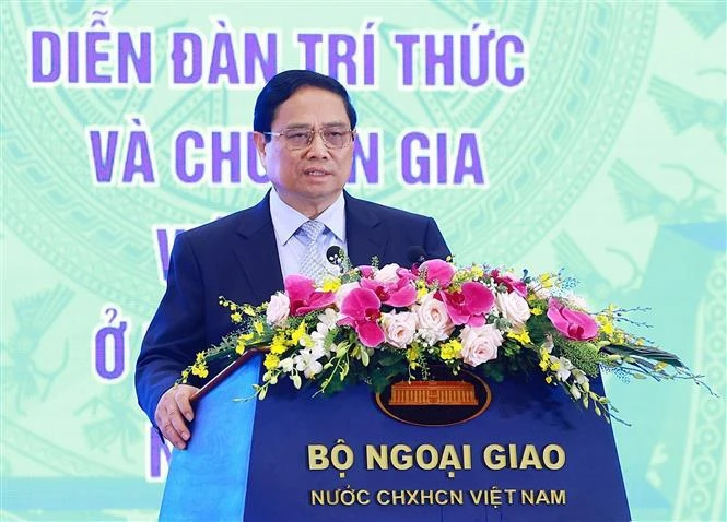 Prime Minister Pham Minh Chinh addresses the event (Photo: VNA)