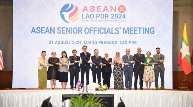 Participants at the ASEAN Senior Officials’ Meeting (SOM) on August 21 in Luang Prabang, Laos. (Photo: BNG)