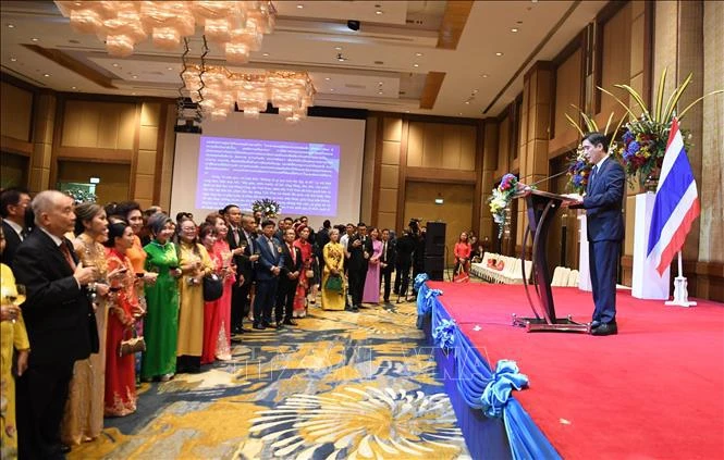 Parrticipants at a ceremony in Thailand on August 29 to celebrate the 79th anniversary of the National Day (September 2). (Photo: VNA)