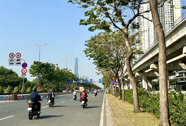 A section of Vo Nguyen Giap Street passes through HCM City’s Thu Duc city. (Photo: VNA)