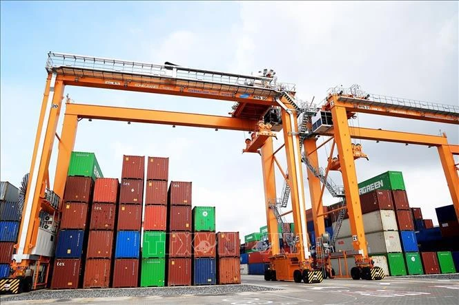 Gemalink deep-sea container port in the southern province of Ba Ria - Vung Tau. (Photo: VNA)