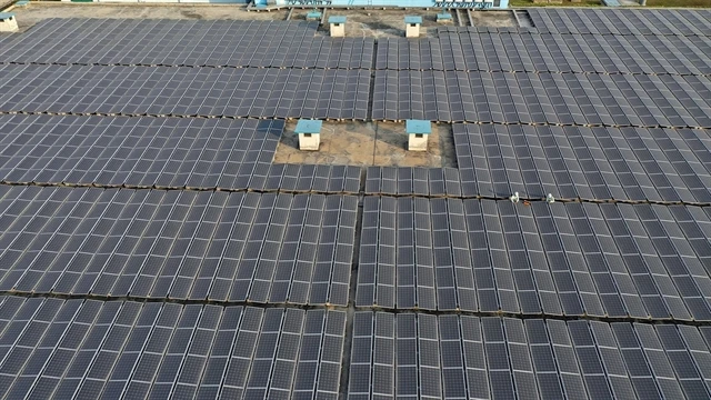 A solar power farm in Hau Giang province (Photo: VNA)