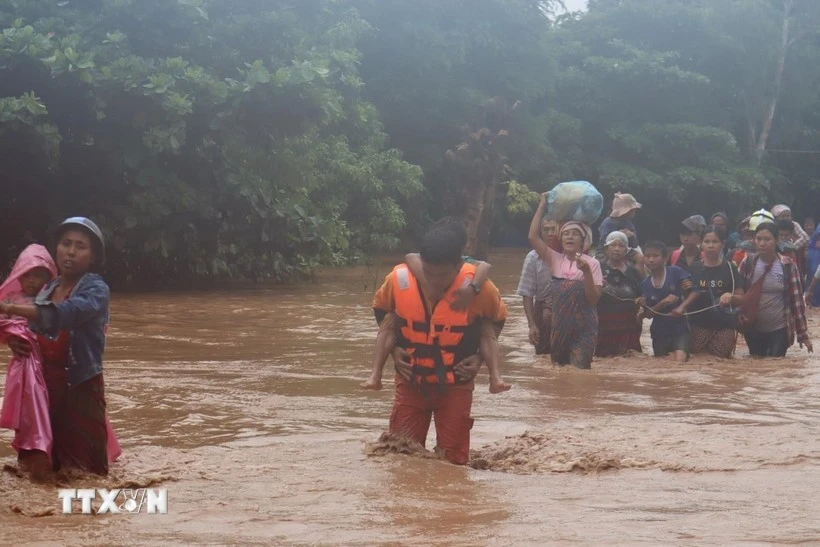 Flood in Nay Pyi Taw, Myanmar (Photo: Published by VNA)