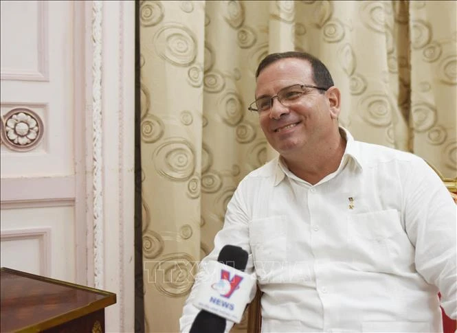 Cuban hero Fernando González Llort, President of the Cuban Institute of Friendship with the Peoples (Photo: VNA)