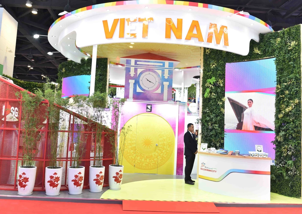 Vietnam's national pavilion spans 160 square metres at the 21st China-ASEAN Expo (CAEXPO). (Photo: VNA)