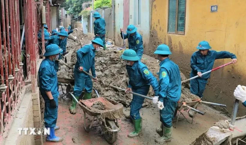 Typhoon recovery efforts continue in Yen Bai province. (Photo: VNA)