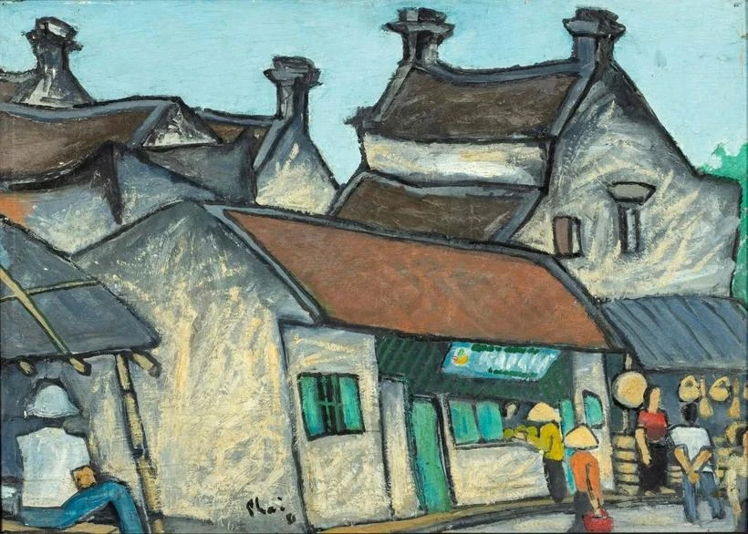 "Gia Ngu Street" artwork by painter Bui Xuan Phai 