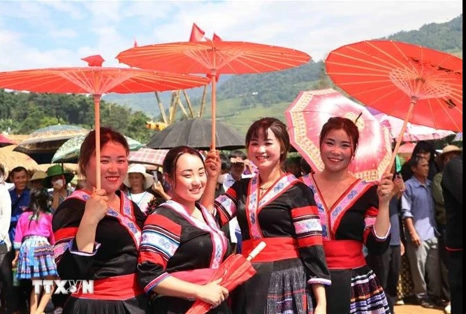 Girls from the Mong ethnic minority group in Lai Chau (Photo: VNA)