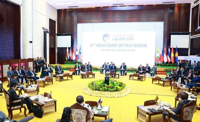 At the retreat session of 45th ASEAN Summit (Photo: VNA)