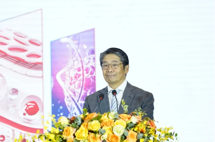 Japanese Ambassador Ito Naoki speaks at the event. (Photo: VietnamPlus)