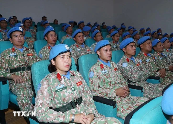 The staff of the Engineering Unit Rotation 2 and Level-2 Field Hospital Rotation 5 at the event. (Photo: VNA)