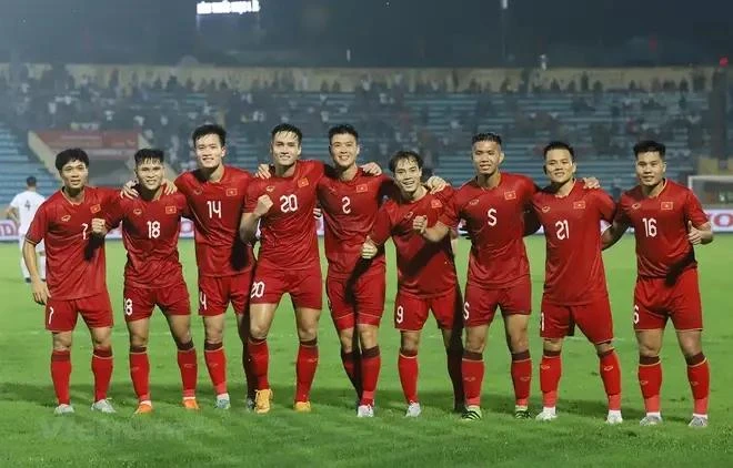 Vietnamese men's football is set to enter the top eight in Asia and qualify for World Cup. (Photo: VNA)