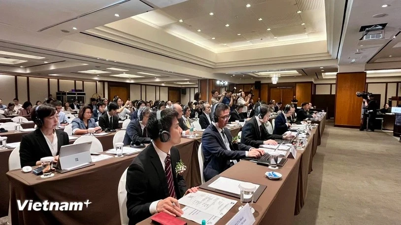 Technical Cooperation Project for “Capacity Building on Promoting Efficiency of Vietnamese Equity Market” was held on September 23 (Photo: VietnamPlus)