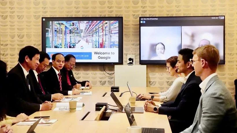 A delegation of the Ministry of Culture, Sports and Tourism and representatives of Google at the US headquarters. (Photo: Ministry of Culture, Sports and Tourism)