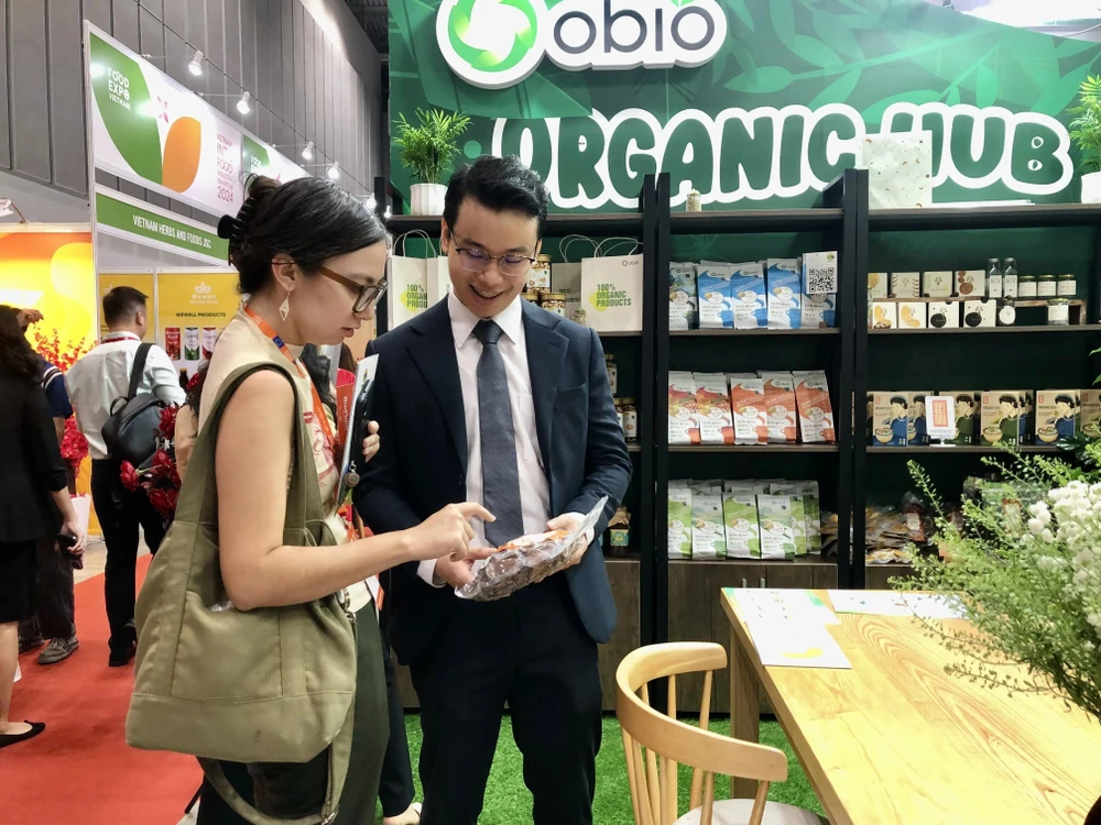 A booth at the Vietnam Foodexpo 2024 in Ho Chi Minh City. (Photo: VNA)