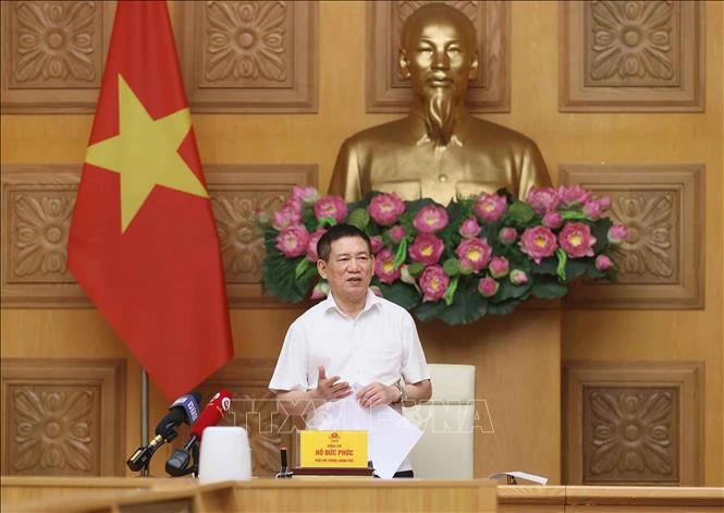 Deputy PM Ho Duc Phoc speaks at the event (Photo: VNA)