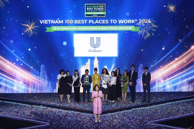 Unilever Vietnam tops the list of the 100 best workplaces in the large enterprise category. (Photo: baochinhphu.vn)