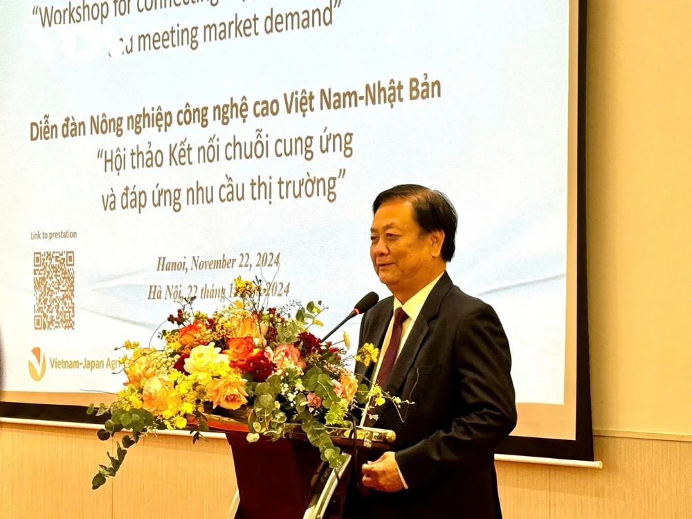 MARD Minister Le Minh Hoan speaks at the event (Photo: VOV)