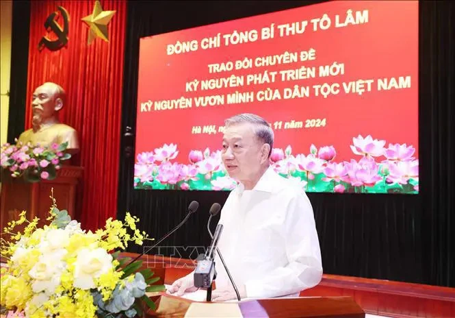 Party General Secretary To Lam speaks at the event (Photo: VNA)