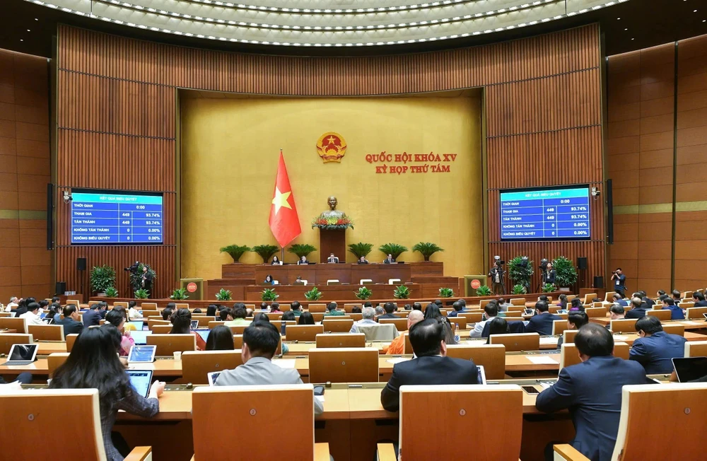 The National Assembly (NA) on November 27 morning pass a resolution approving investment policy for the national target programme on cultural development in the 2025-2035 period. (Photo: VNA)