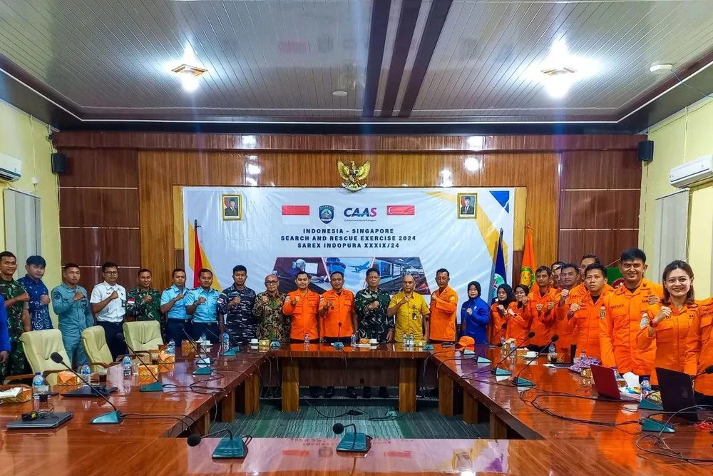 The opening of the Indonesia-Singapore Search and Rescue Exercise in Natuna, Riau Islands, on November 28. (Photo: ANTARA)