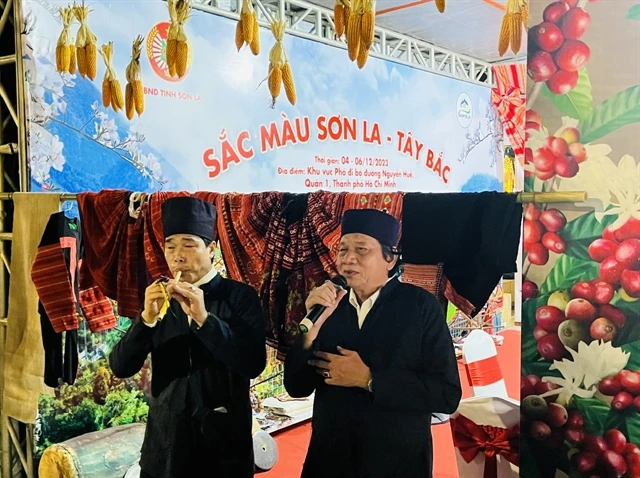 Artists from Son La province performing at the Dien Bien-Northwest Culture and Tourism Week held in HCM City last year. (Photo: VNA)