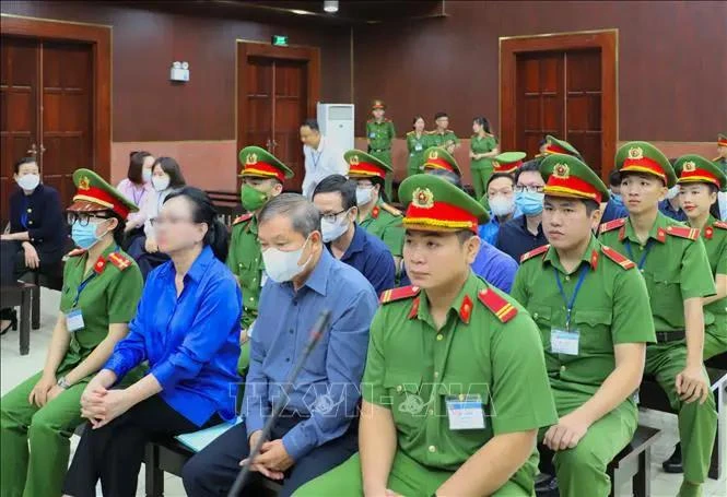 Defendants at the court (Photo: VNA)