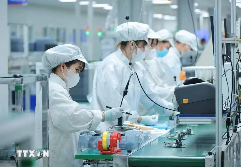 Workers at RoK-invested Bumjim Electronics Vina Limited Liability Company (Photo: VNA)