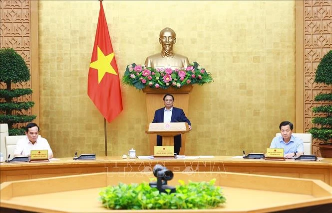 El primer ministro de Vietnam, Pham Minh Chinh, preside la cita. (Foto: VNA)