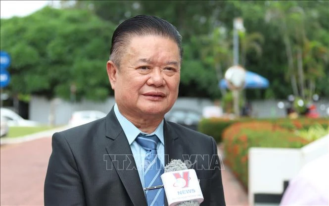 El presidente de la Asociación Vietnamita en Vientiane, Le Van Mui (Foto: VNA)