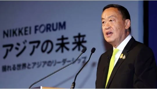 Le Premier ministre thaïlandais Srettha Thavisin s'exprime lors du forum sur l'avenir de l'Asie à Tokyo le 24 mai (Photo : asia.nikkei.com)