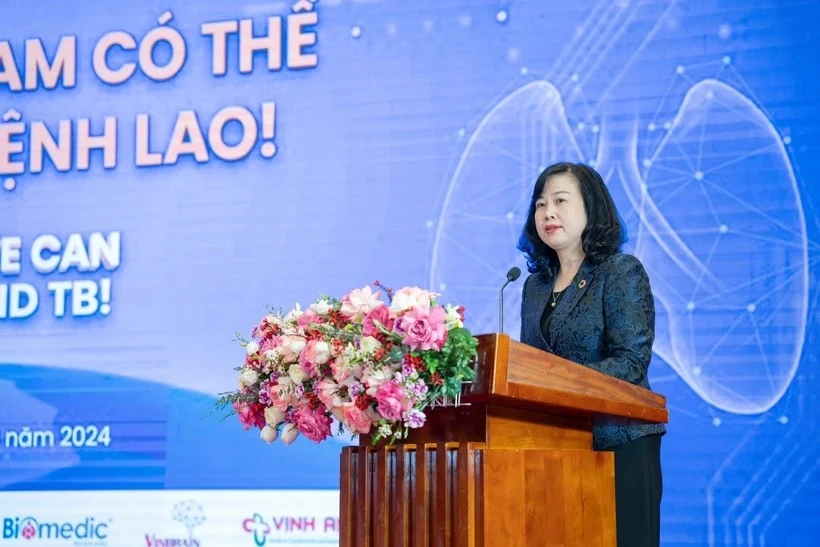 El ministro de Salud, Dao Hong Lan, habló en la ceremonia. (Foto: Vietnam+) 