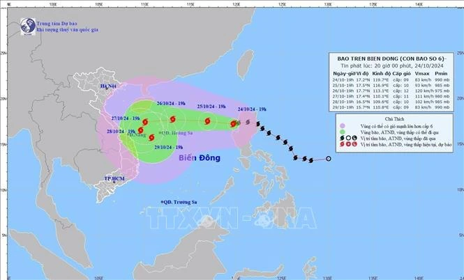 越南政府总理：主动应对台风“潭美”。图自越通社