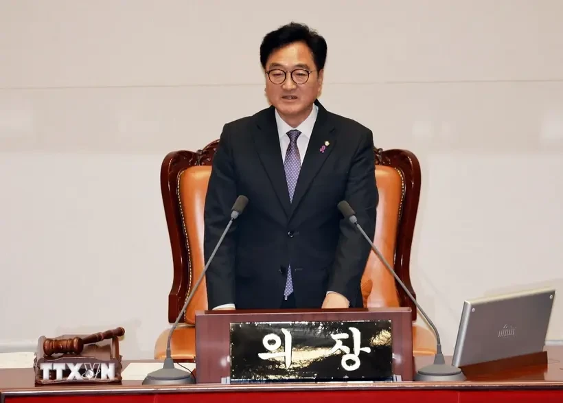 Woo Won Shik, nouveau président de l'Assemblée nationale de la République de Corée. Photo: VNA