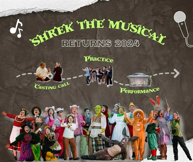 'Shrek the Musical' will first be performed at Hoa Binh Theatre in HCM City and Hanoi National Conference Centre. (Photo: Courtesy of The YOUniverse) 