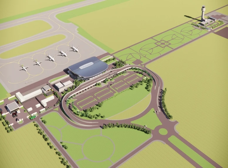 Blueprint of Quang Tri airport. (Photo: baochinhphu.vn)