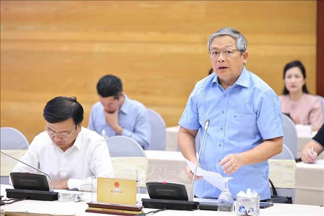 Major General Hoang Anh Tuyen, Spokesperson of the Ministry of Public Security at the regular Government press conference on August 5 in Hanoi. (Photo: VNA)