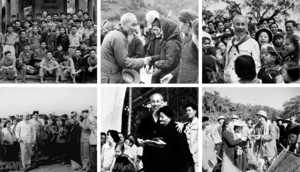 President Ho Chi Minh with people from all walks of life (File Photos. Source: VNA) 