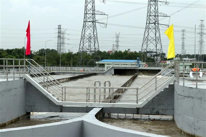 Part of the wastewater collection, treatment, and drainage plant in Phu My township in the southern province of Ba Ria – Vung Tau. (Photo: VNA)