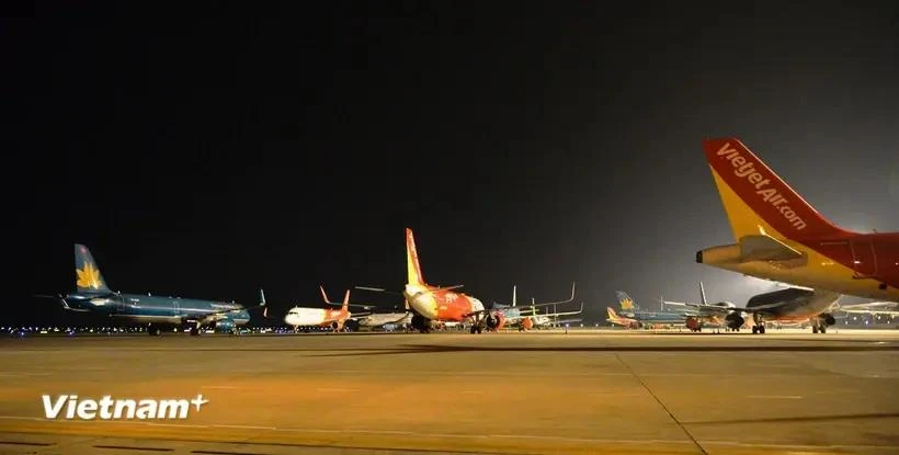 Several domestic airlines will increase night flights to meet the higher travel demand during the Lunar New Year (Tet) which falls in late January 2025. (Photo: VNA)