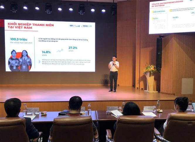 The National Study on the State of the Ecosystem for Youth Entrepreneurship in Vietnam is launched in Ho Chi Minh City on December 5. (Photo: VNA)