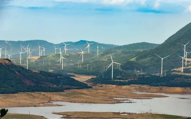 A wind farm in the northern province of Binh Thuan. (Photo: VNA) 