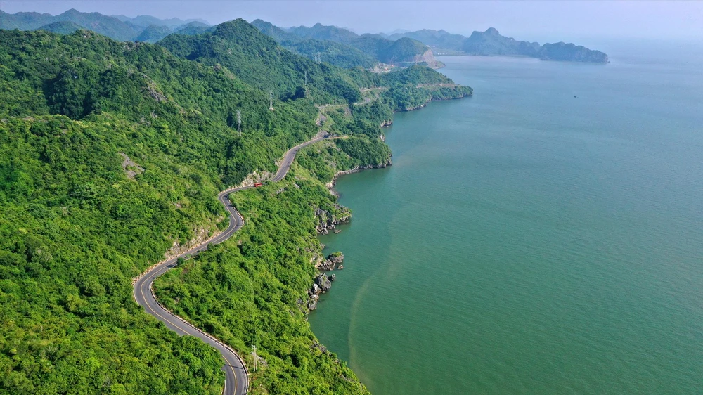 A smooth ride down the coastal road on Cat Ba Island