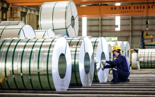 Steel enterprises meeting high-quality standards to boost exports (Photo: VietnamPlus)
